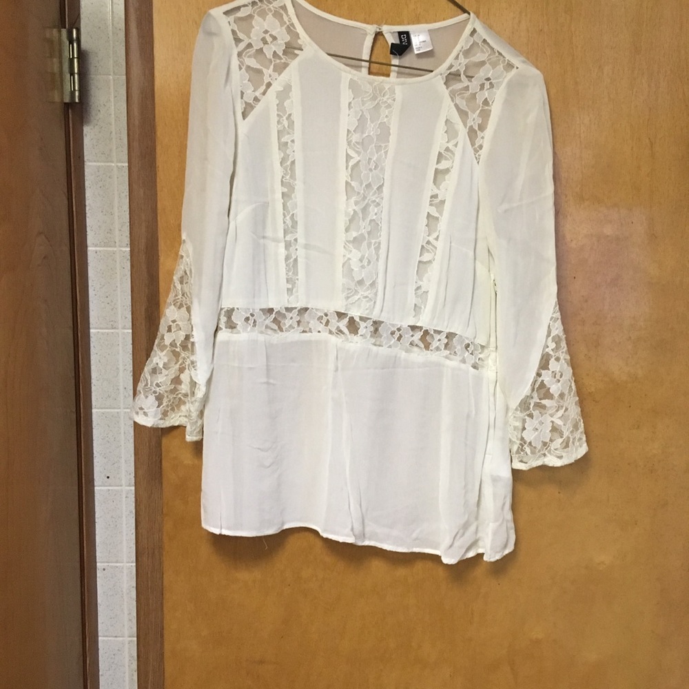 White lace blouse!